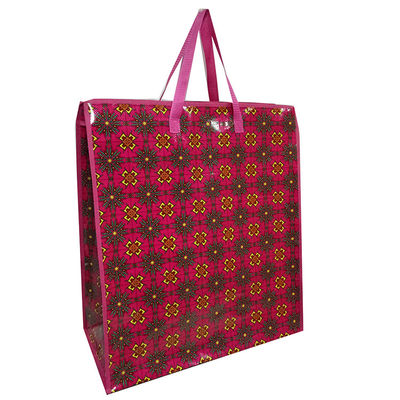 Renkli Laminasyonlu Pp Kumaşlı Çantalar Biyolojik Bozulma Zip Alışveriş Çantası Kumaşlı 50cm