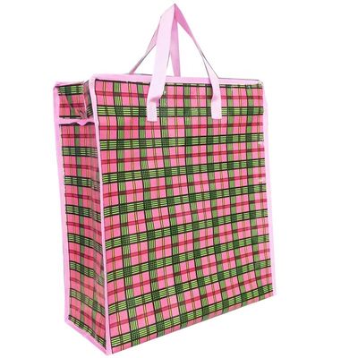 moda yeni tasarım pp alışveriş zip çantası paketi büyük alışverişci dokuma malzemesi çantası