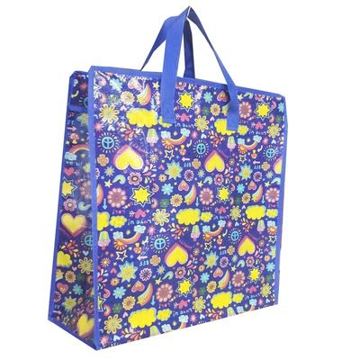 moda yeni tasarım pp alışveriş zip çantası paketi büyük alışverişci dokuma malzemesi çantası