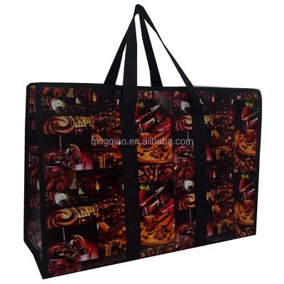 Sağlam dokuma kolu olan Ekolojik Dostluklı Parlak Laminasyonlu Tote Çantası