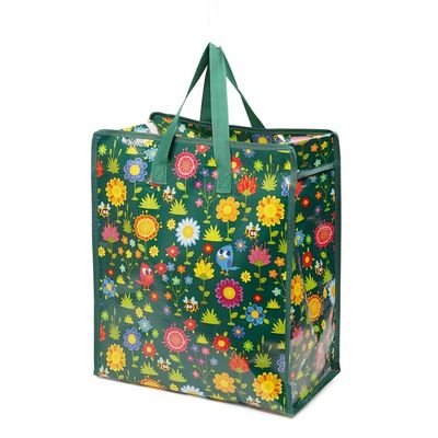 Çift Elli Yıkanabilir Tote Bakkal Alışveriş Çantası Dökülebilir Canlı CMYK Renklerinde