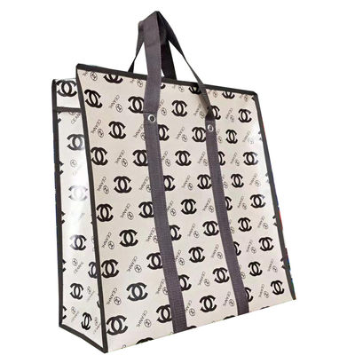 Canvas Shopping Tote Bag Zipper Kapalı ve Özelleştirilebilir Tasarım
