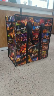 Çevre dostu Mürekkep Özel PP Dokuma Alışveriş Çantası 10kg Kapasite